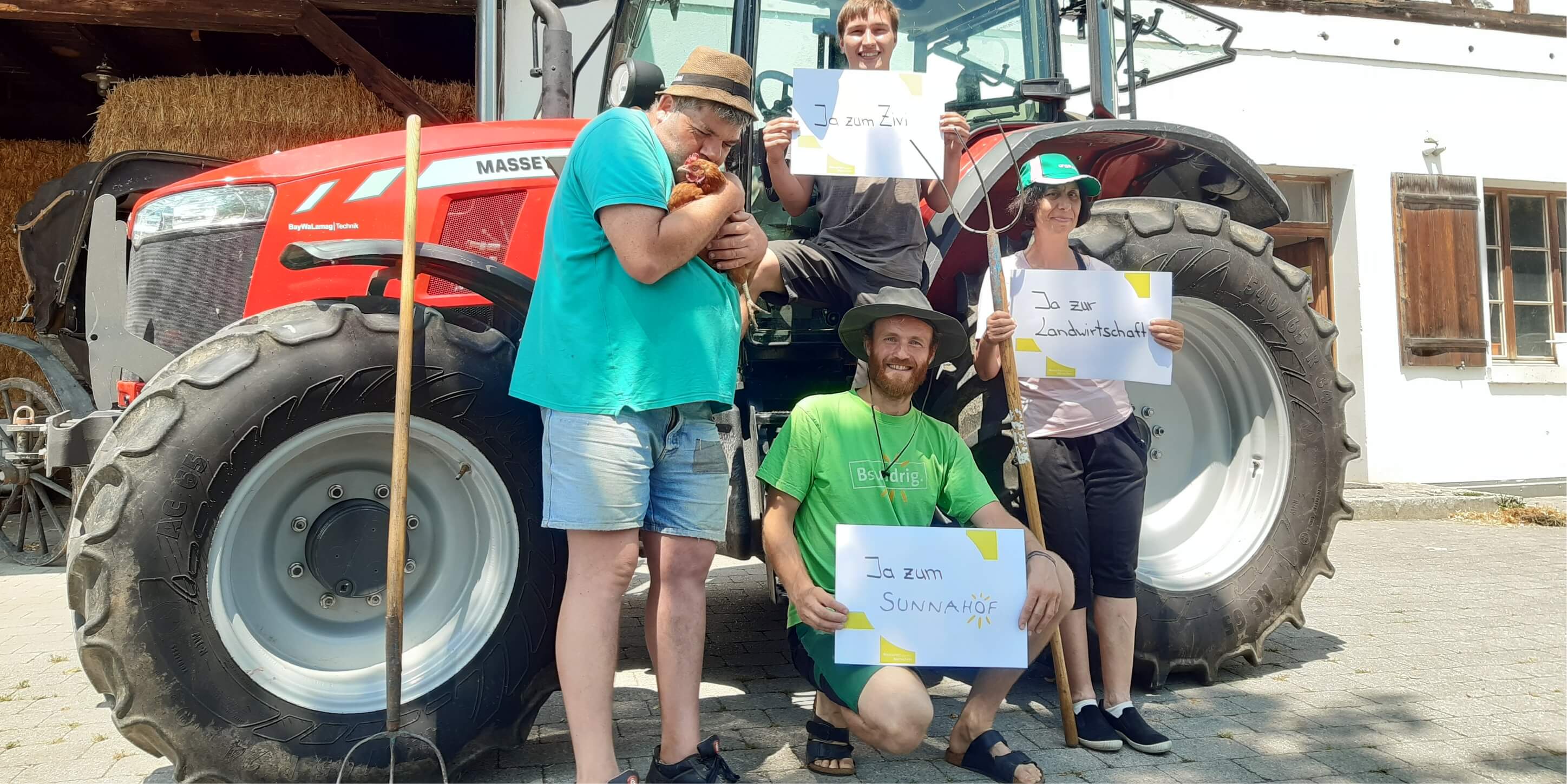 Arbeiten auf dem 
Sunnahof