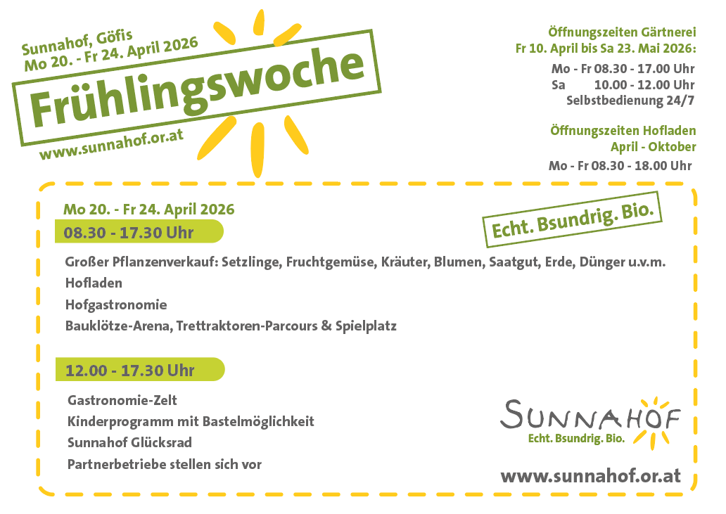 Frühlingsverkauf und Frühlingswoche