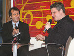 Murat Üstün (links) im Gespräch mit Moderator George Nussbaumer.